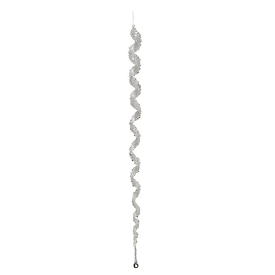 27" Clear Elegant Spiral Winter Icicle Drop Ornament