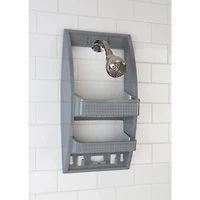 Bath Bliss Gray Multi Hanging Option Shower Caddy