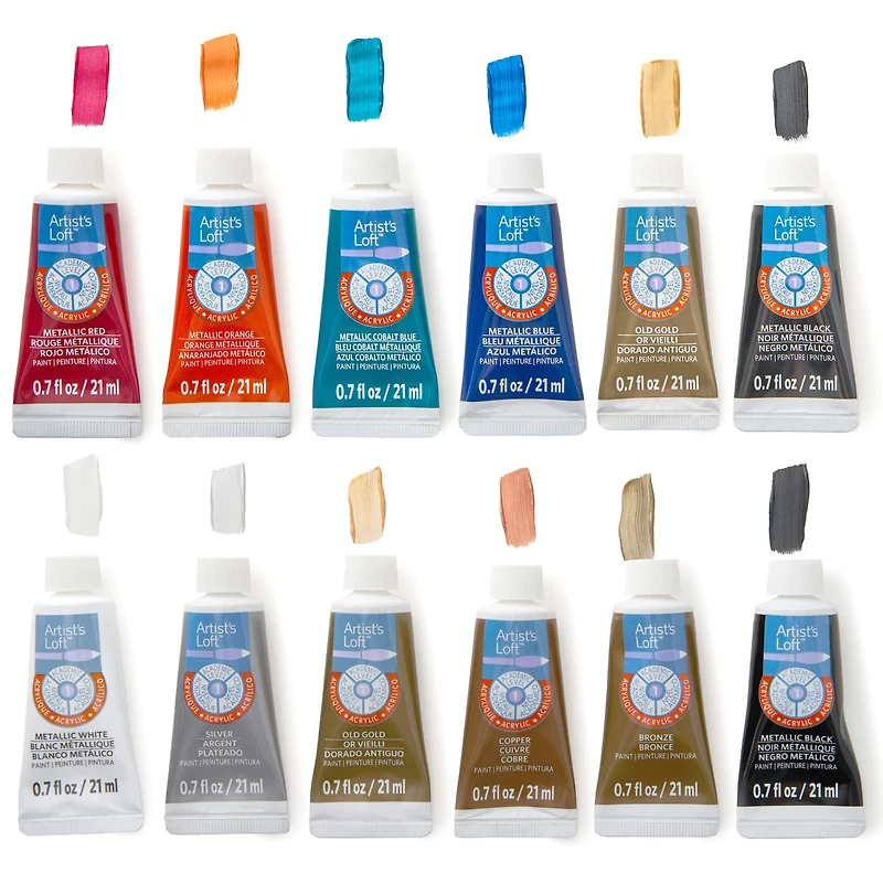 Metallic & Neon Acrylic Paint Set by Artist's Loft™