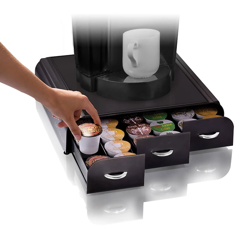 Mind Reader Black 36 Capacity 'Anchor' Triple Drawer Single Serve Coffee Pod Holder