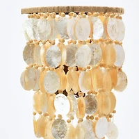 Hello Honey® 18" Capiz and Wood Bead Wall Sconce