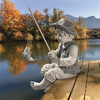 Design Toscano 15" Frederic, the Little Fisherman of Avignon Statue