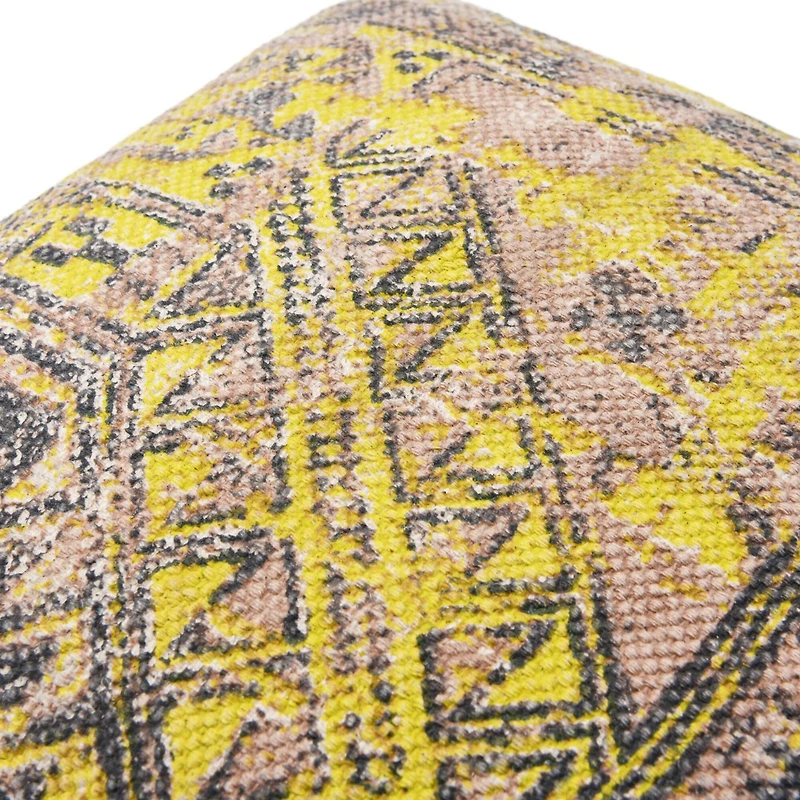 Hello Honey® Yellow Stonewashed Printed Cotton Pillow