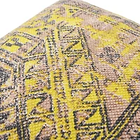 Hello Honey® Yellow Stonewashed Printed Cotton Pillow