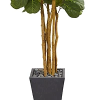 7.5ft. Fiddle Leaf Artificial Tree in Slate Planter