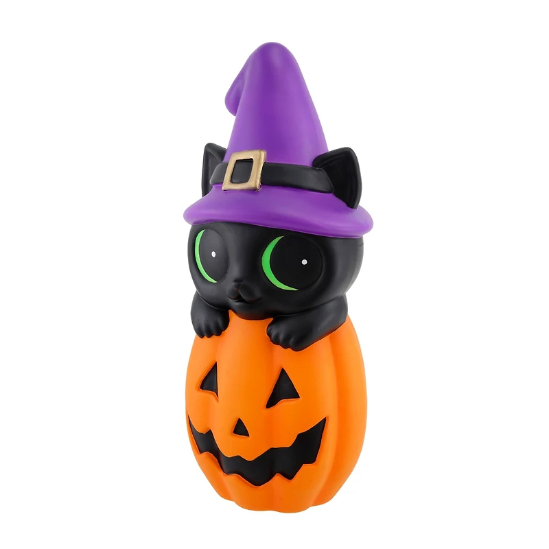 24" LED Lighted Cat & Pumpkin Blow Mold by Ashland®