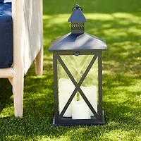 19" Black Lantern with 3 LED Candles by Ashland®