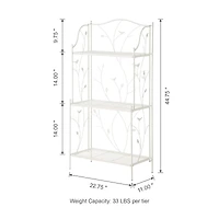 Glitzhome® Rectangular 3-Tiered Metal Shelf Planter Stand