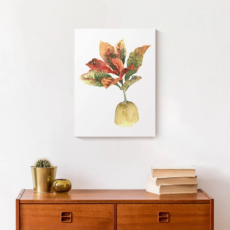 Bright Coastal Plant 12" x 16" Canvas Wall Art