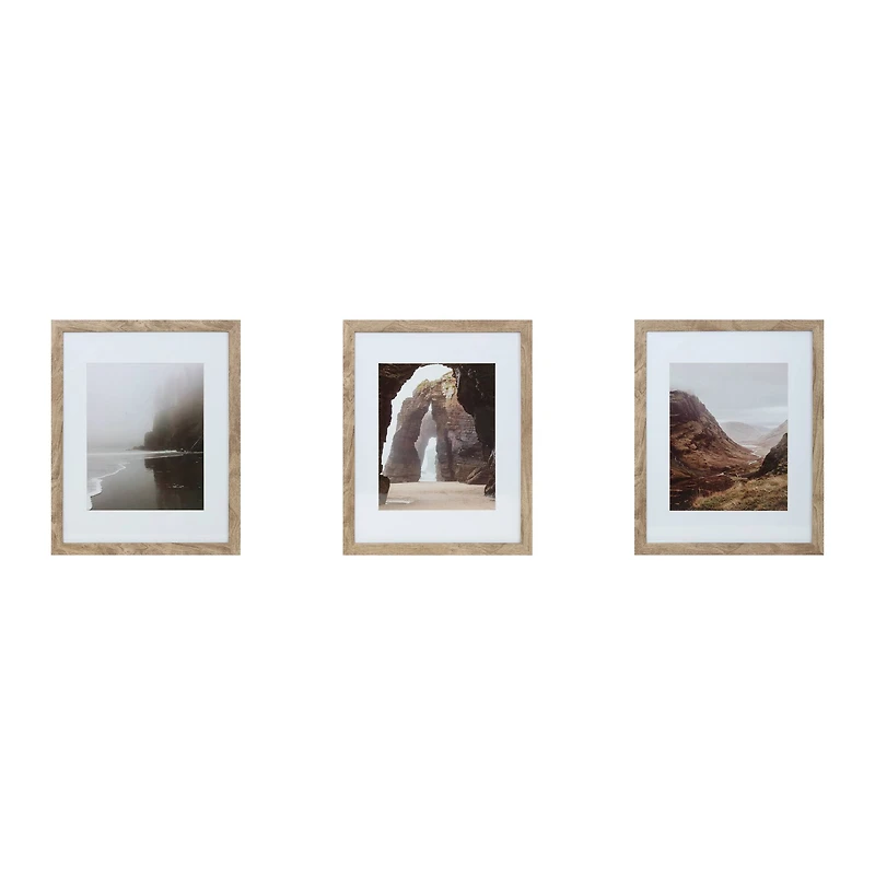 3 Pack Gallery™ Honey Frame with Mat by Studio Décor®