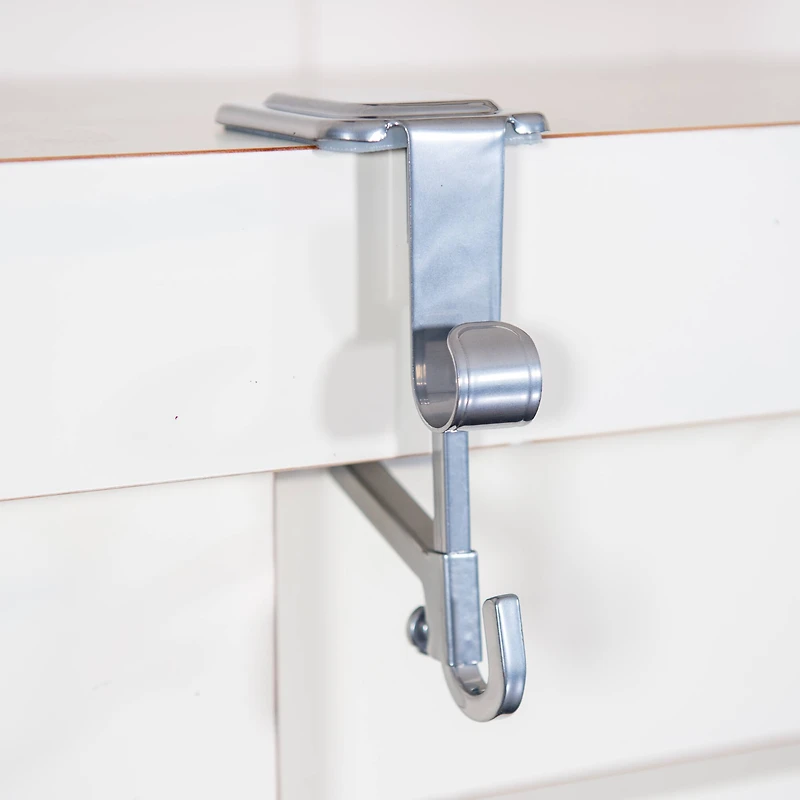 Silver Mantel Garland & Christmas Stocking Holder, 2ct.