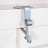 Silver Mantel Garland & Christmas Stocking Holder, 2ct.