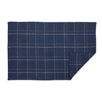 DII® French Blue Variegated Plaid Recycled Yarn Rug Set, 2ft. x 3ft.