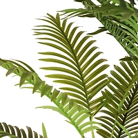 6ft. Artificial Areca Palm Tree in White Decorative Pot