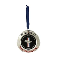 Silver Plated Ford Mustang GT Christmas Ornament