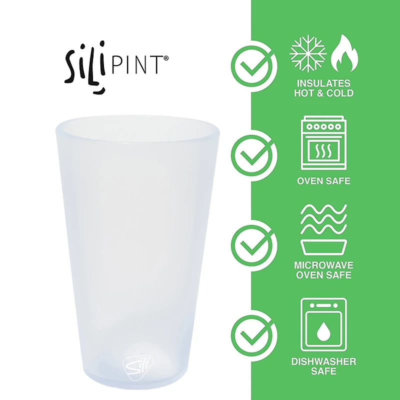 Silipint® 16oz. Mixed Neutral Tone Pint Glasses, 6ct.