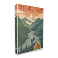 Stupell Industries At Home In Nature Phrase Camping Tent Mountains Canvas Wall Art