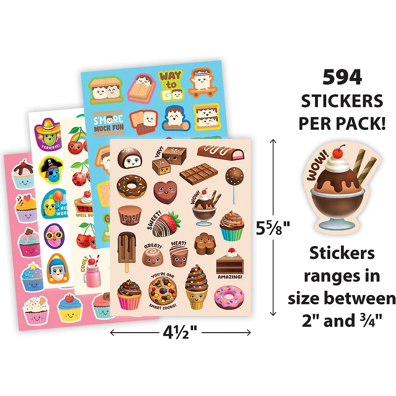 Teacher Created Resources® Sweet Treats Smelly Stickers, 594 Stickers