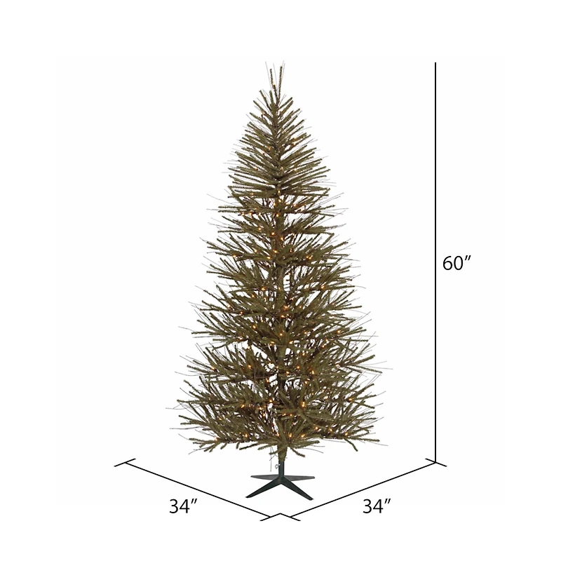 5ft. Pre-Lit Vienna Twig Artificial Christmas Tree, Clear Dura-Lit Lights