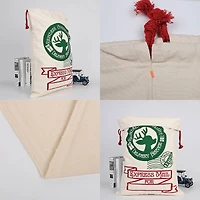 Personality Case™ 19" x 26" Reindeer Overnight Cotton Christmas Drawstring Bag