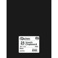 PA Paper™ Accents Black 8.5" x 11" 50pt. Heavy Chipboard, 25 Sheets