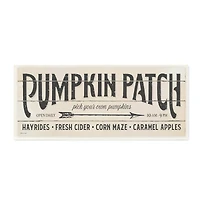 Stupell Industries Pumpkin Patch Fall Autumn Seasonal Word Design,7" x 17"