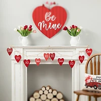 Glitzhome® 6ft. Valentine's Day Heart Garland