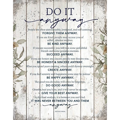 Do It Anyway Wood Plaque