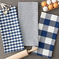 DII® Navy & White Dishtowel Set
