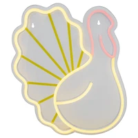 15" LED Neon Style Fall Harvest Turkey Window Silhouette