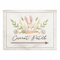 Bunny Carrot Patch Placemat 18" x 14" Cotton Twill Placemat