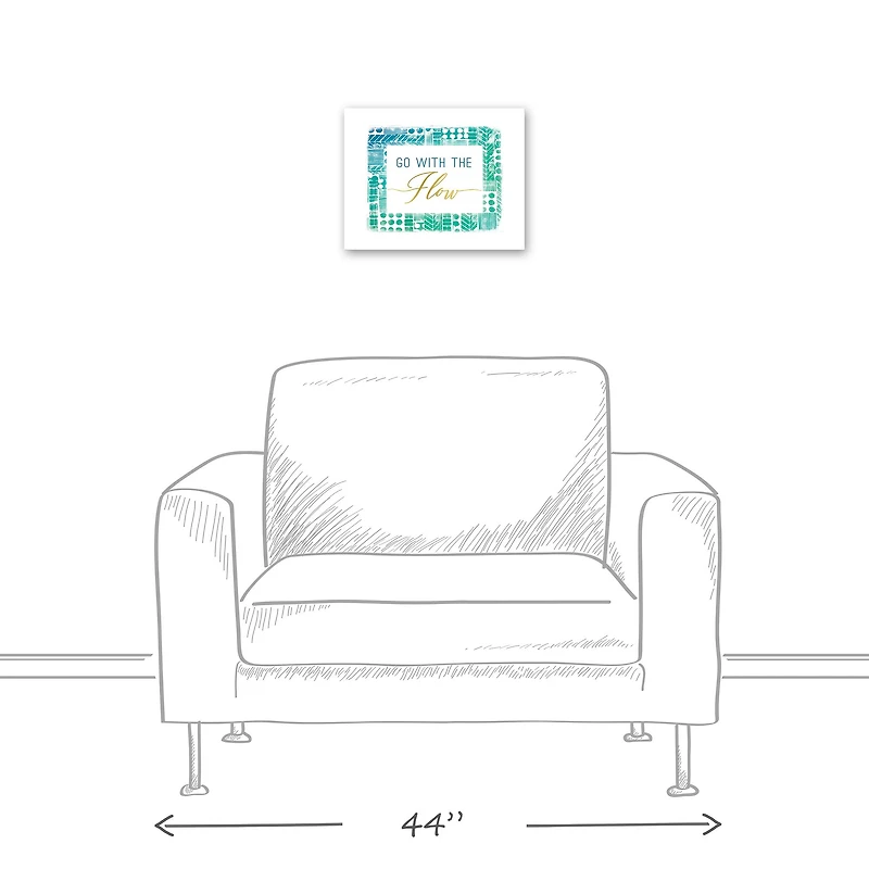Go With The Flow 14" x 11" Canvas Wall Art