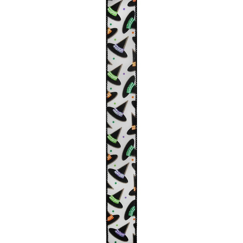 1.5" x 10yd. Witch Hat Toss Wired Taffeta Ribbon by Celebrate It® Halloween