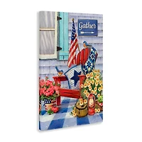 Stupell Industries Patriotic Porch View Canvas Wall Art
