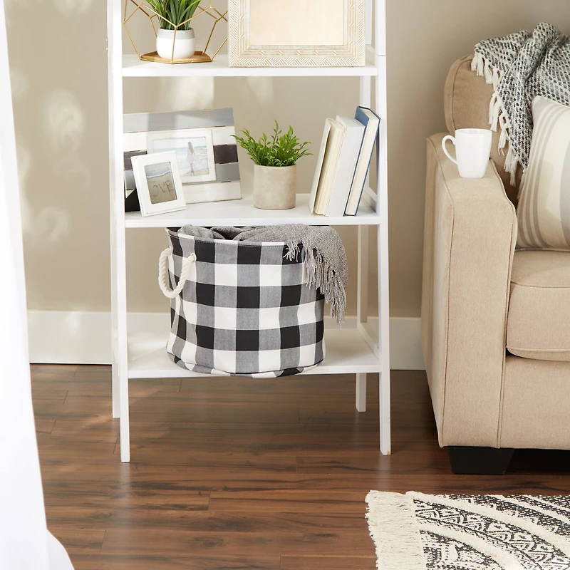 DII® Medium Buffalo Check Round Storage Bin