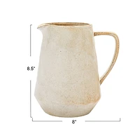 Hello Honey® 2.5qt. Cream Reactive Glaze Stoneware Pitcher