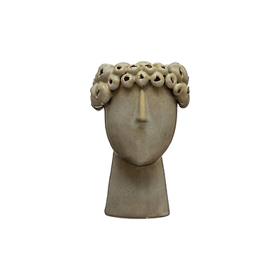 Hello Honey® 6'' Reactive Glaze Stoneware Head Planter