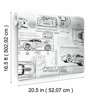 RoomMates Disney® Pixar Cars Schematic Peel & Stick Wallpaper