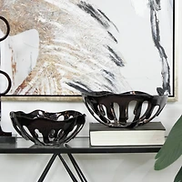 Aluminum Drip Decorative Bowl Set with Open Frame Design