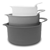 Gray & White Mixing Bowl Set by Makery™