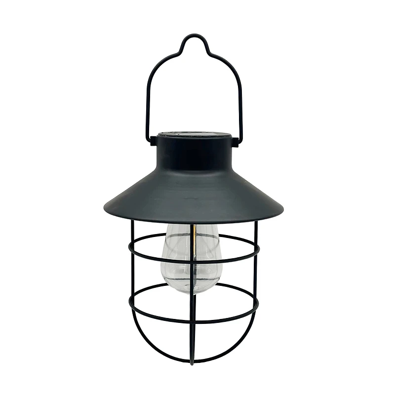9" Black Hanging Solar Lantern by Ashland®