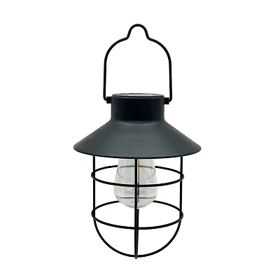 9" Black Hanging Solar Lantern by Ashland®