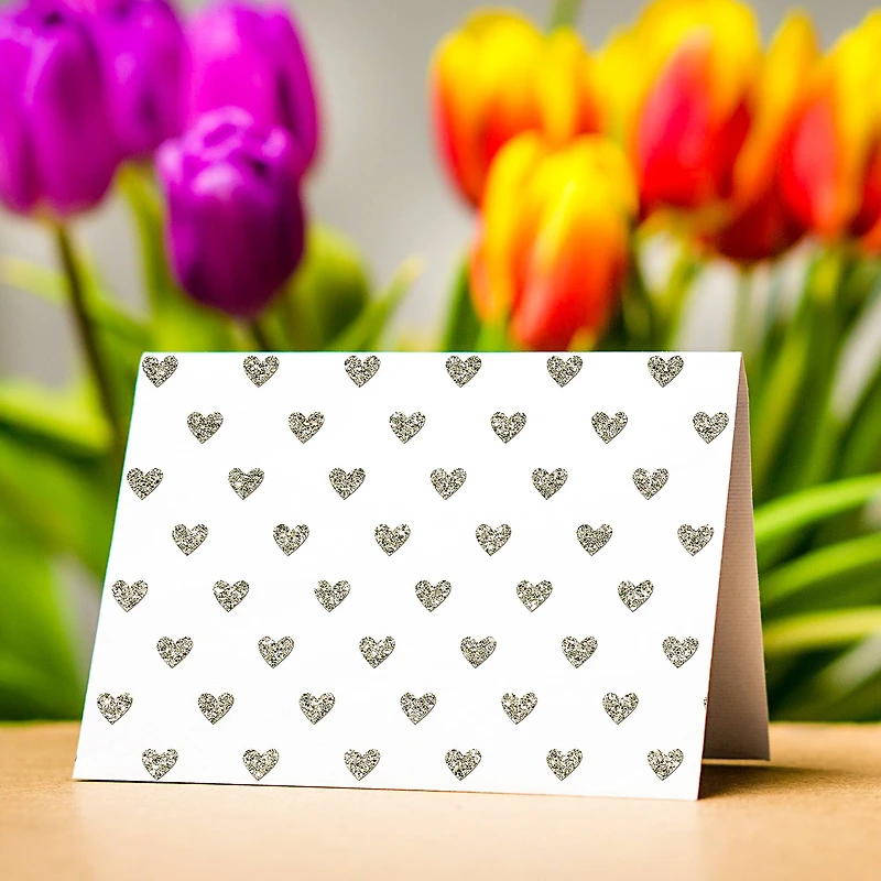 Glitter Heart Cardstock Paper by Recollections