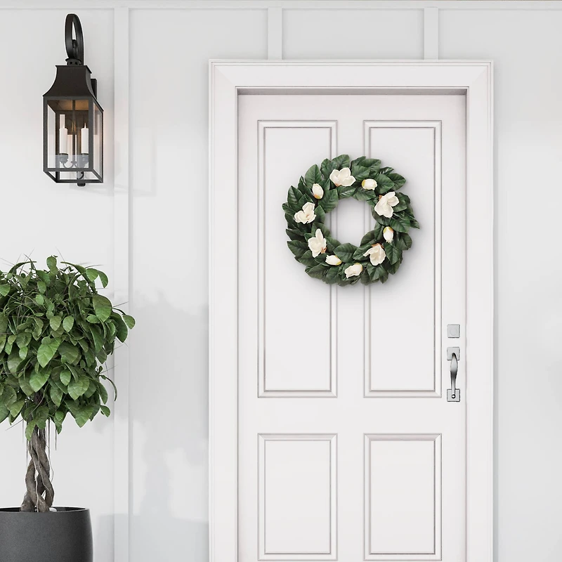 24" Cream Spring Magnolia Wreath