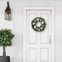 24" Cream Spring Magnolia Wreath