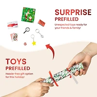 Glitzhome® 10" Christmas Holy Leaves Party Cracker with Gift Contents, 8ct.