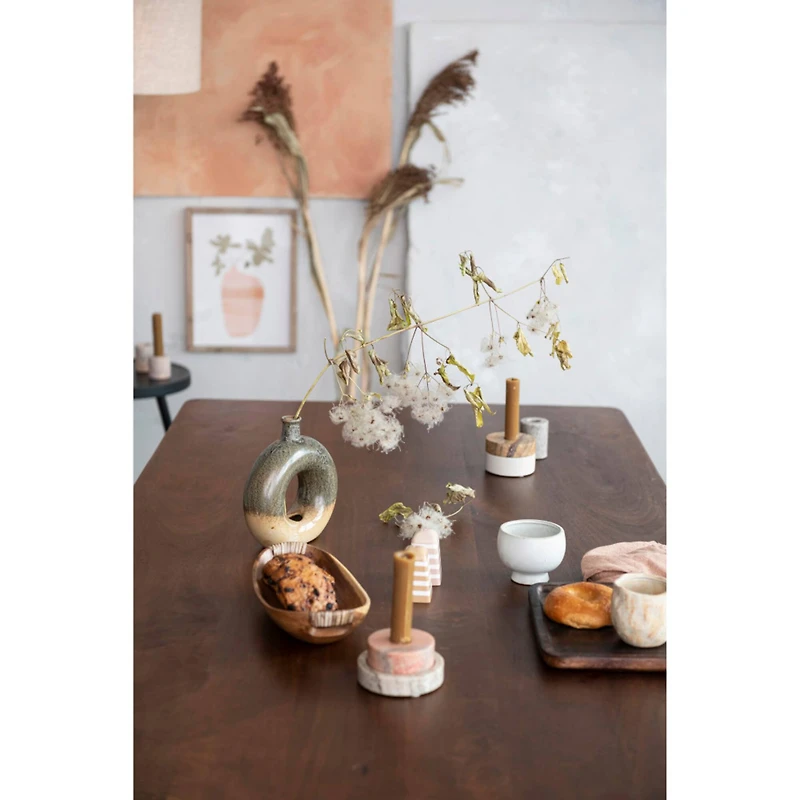 Hello Honey® Rust Woven Cotton Blend Lumbar Pillow