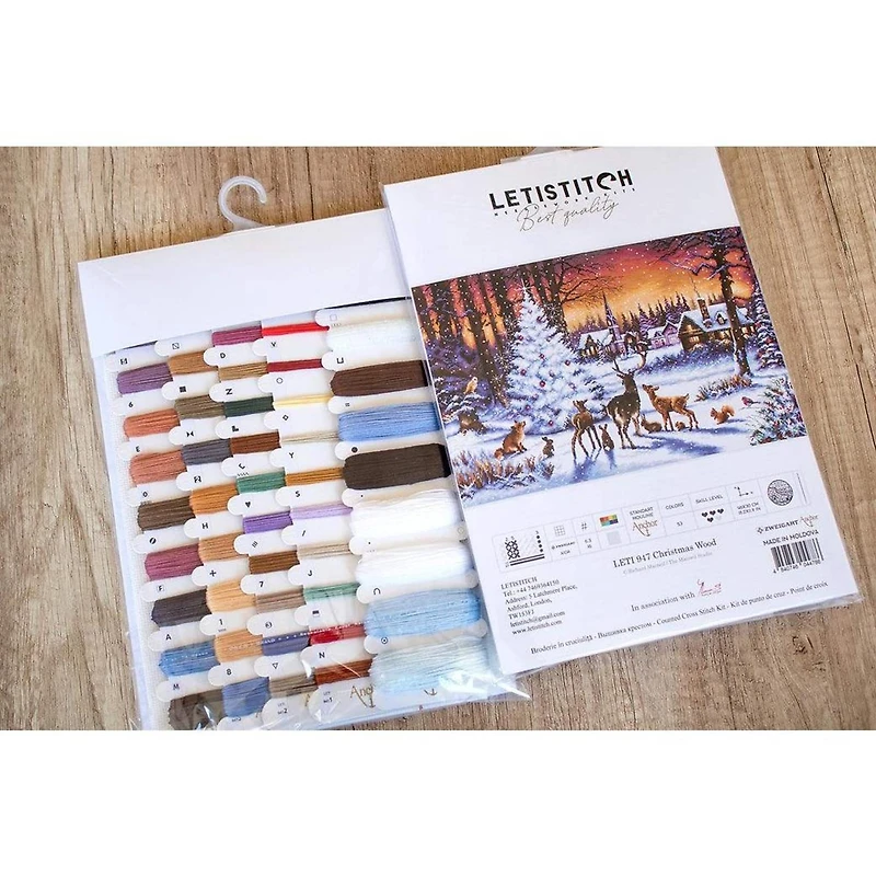 Letistitch Christmas Wood Counted Cross Stitch Kit