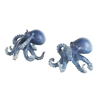 Dark Blue Octopus Sculpture Set