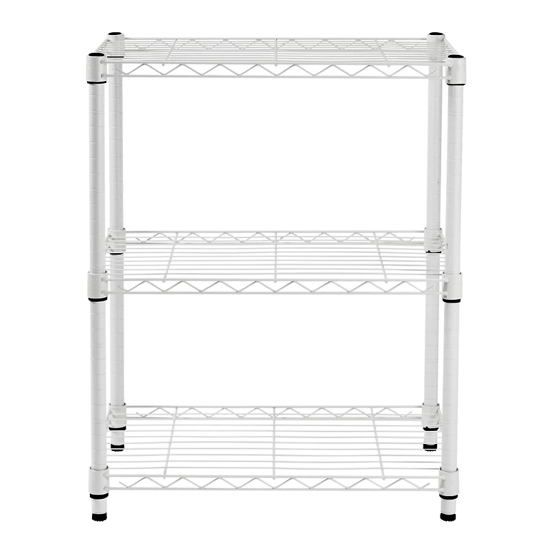 Honey Can Do White 3-Tier Heavy-Duty Adjustable Shelving Unit